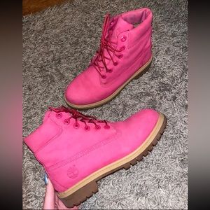 Hot Pink Women’s Timberland Boots
